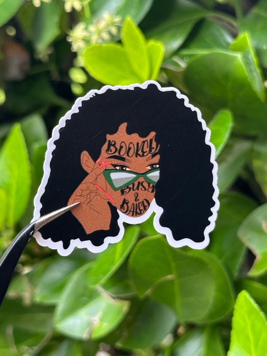 Booked Busy & Baked Sticker