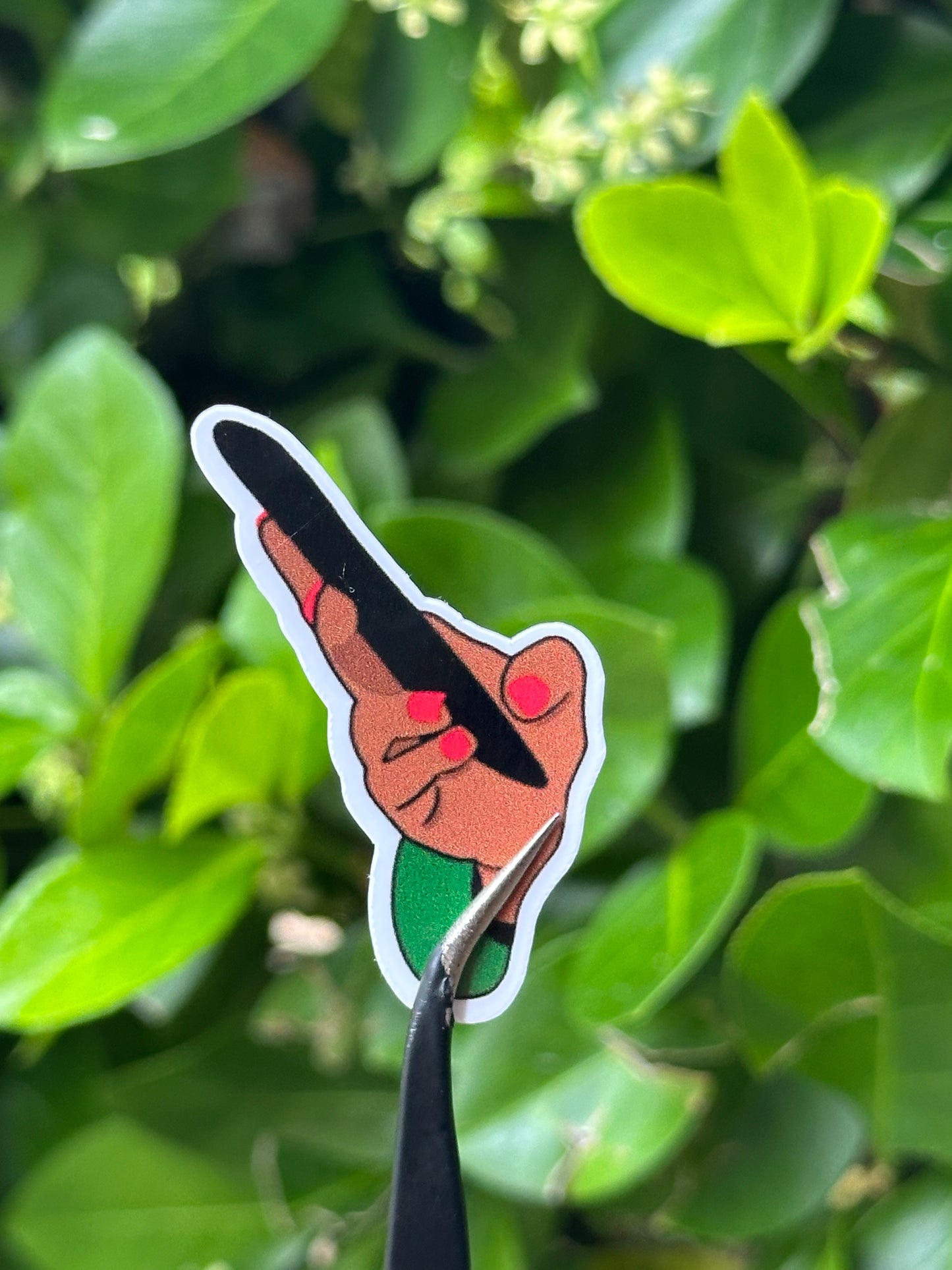 Luxe Leaf Lady Texting Sticker