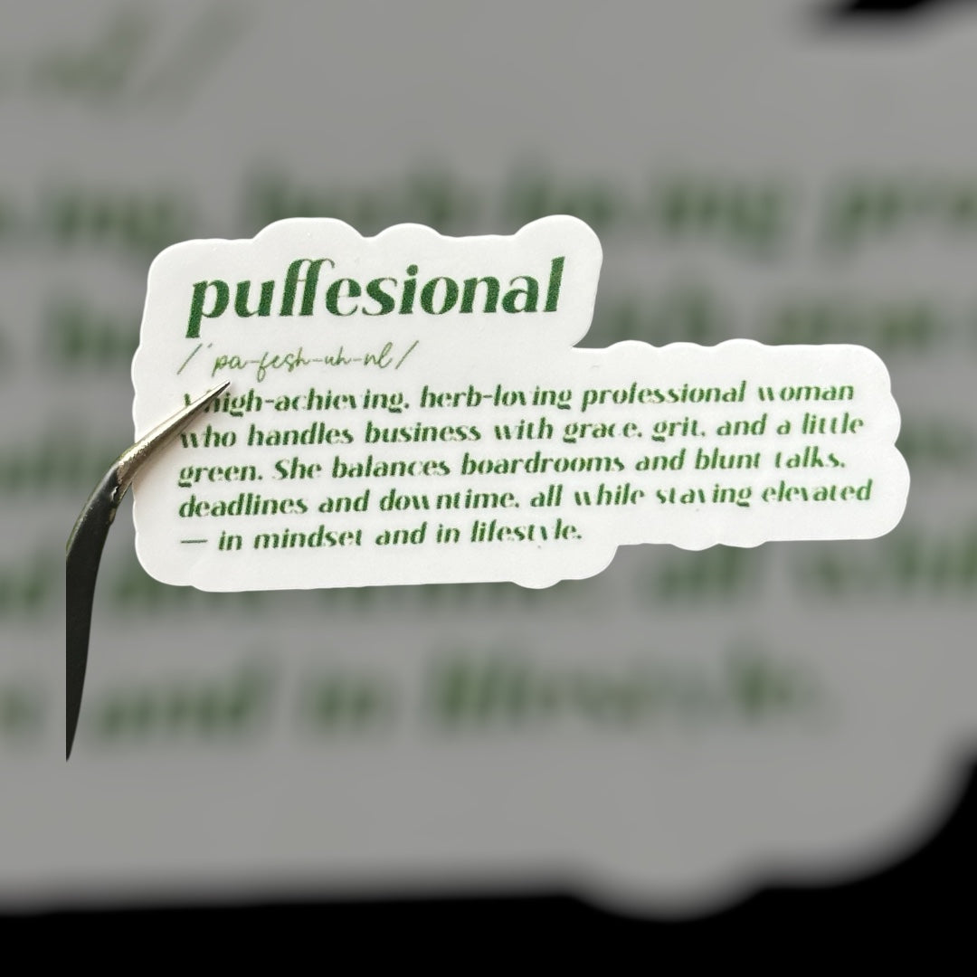 Puffesional Definition Sticker