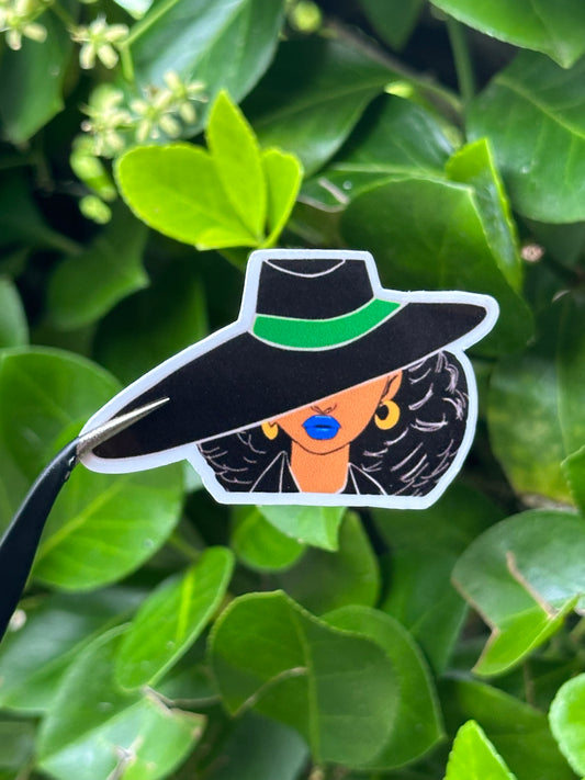 Luxe Leaf Lady Head Sticker