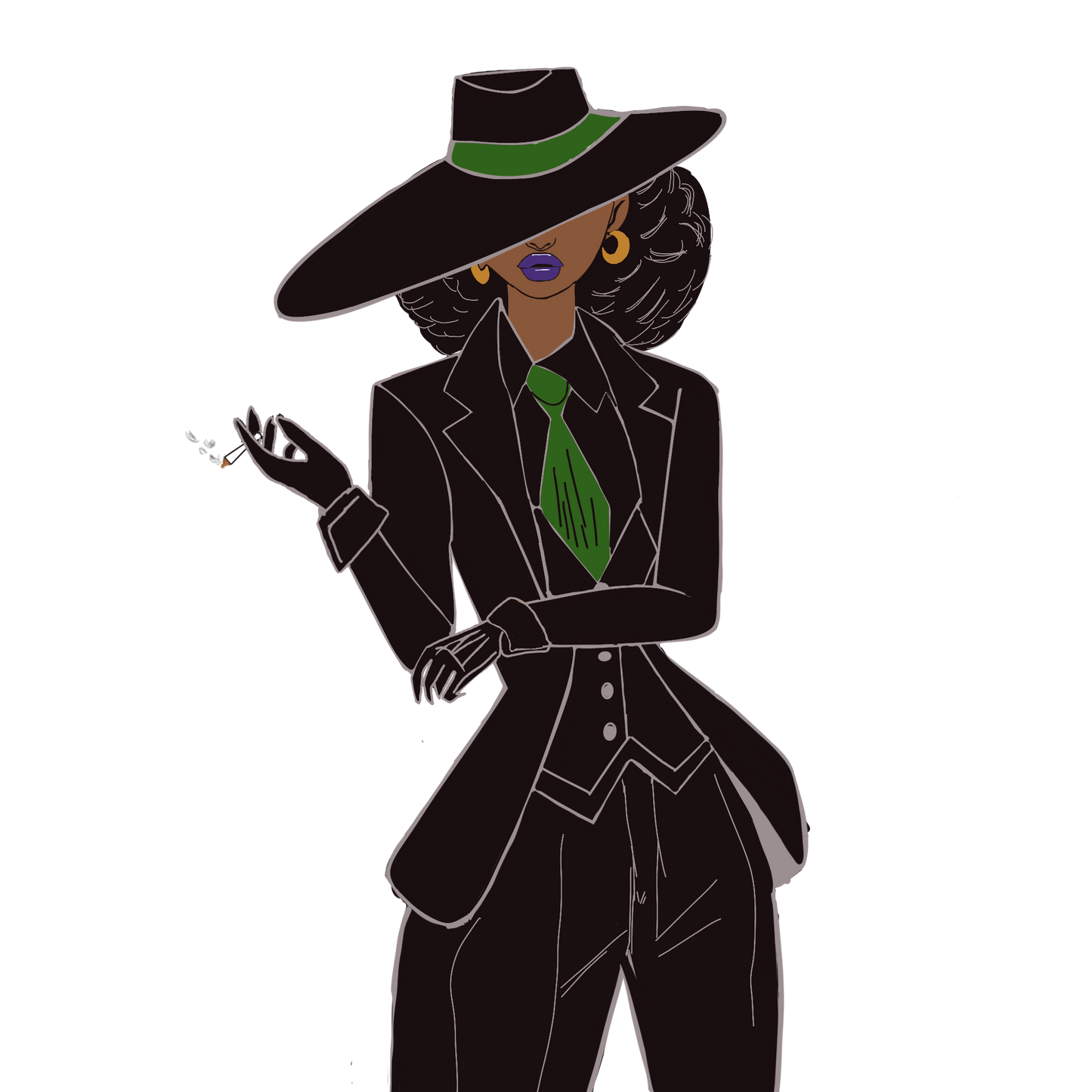 Luxe Leaf Lady Sticker