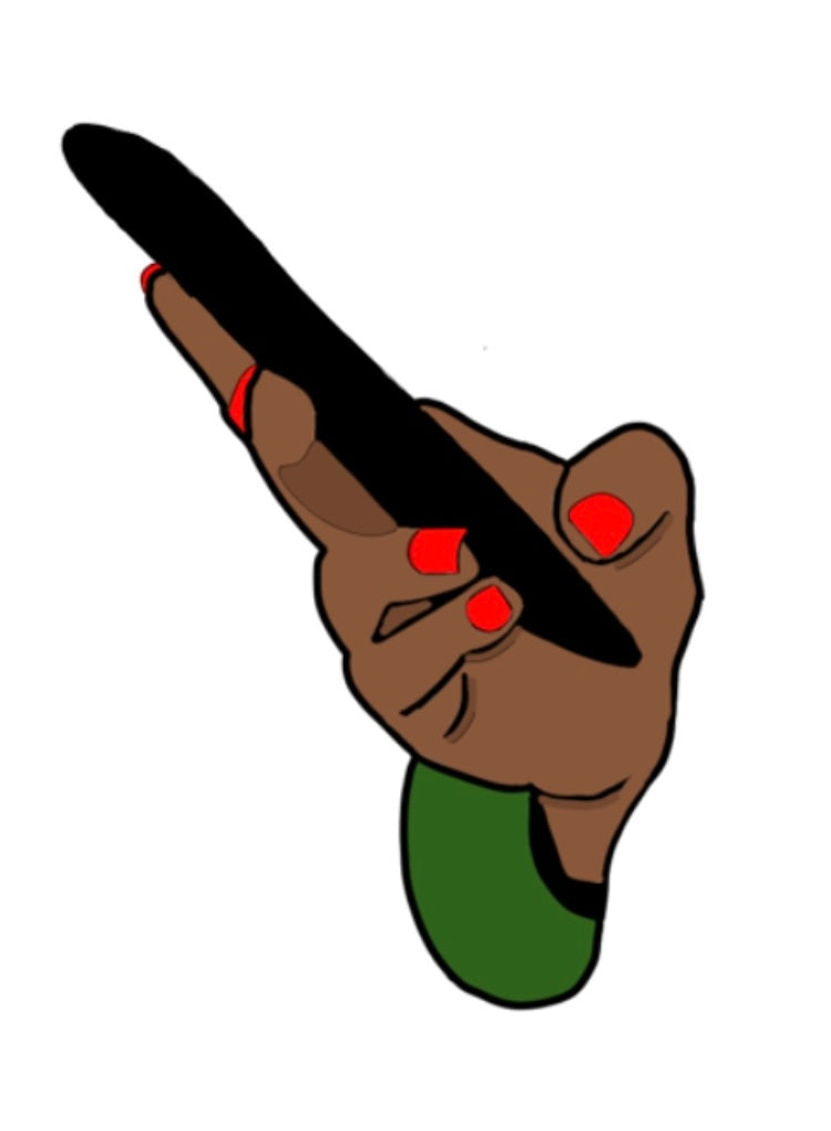 Luxe Leaf Lady Texting Sticker